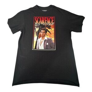 Scarface Money Power Respect Graphic T-Shirt Movie Tony Montana‎ Mens